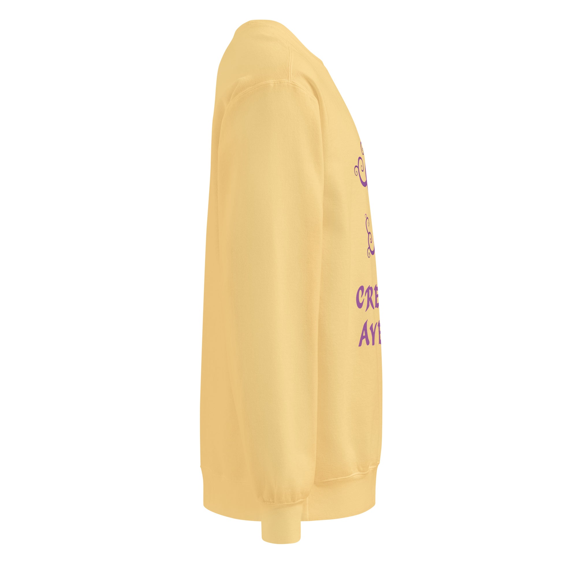 Unisex garment dyed white sweatshirt for fall   - Creative Ayeesha