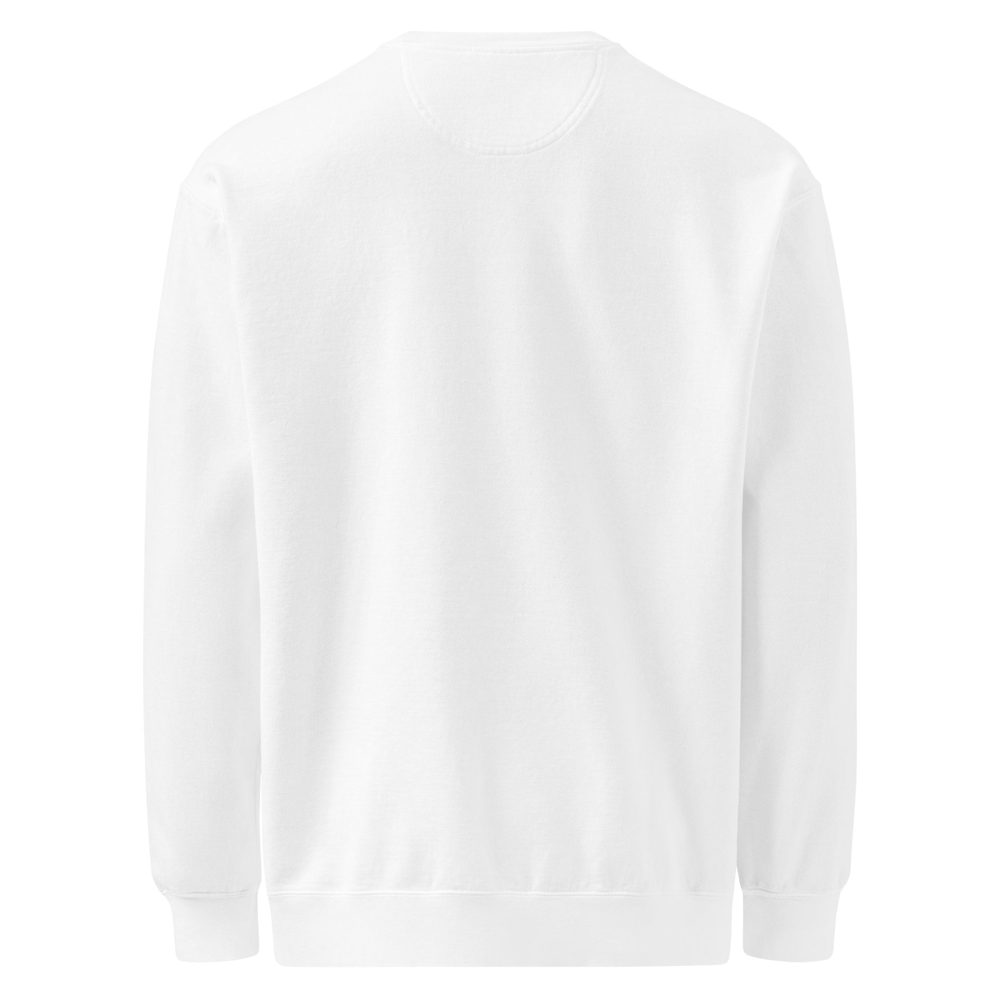 Unisex garment dyed white sweatshirt for fall   by Creative Ayeesha – soft cotton casual wear
