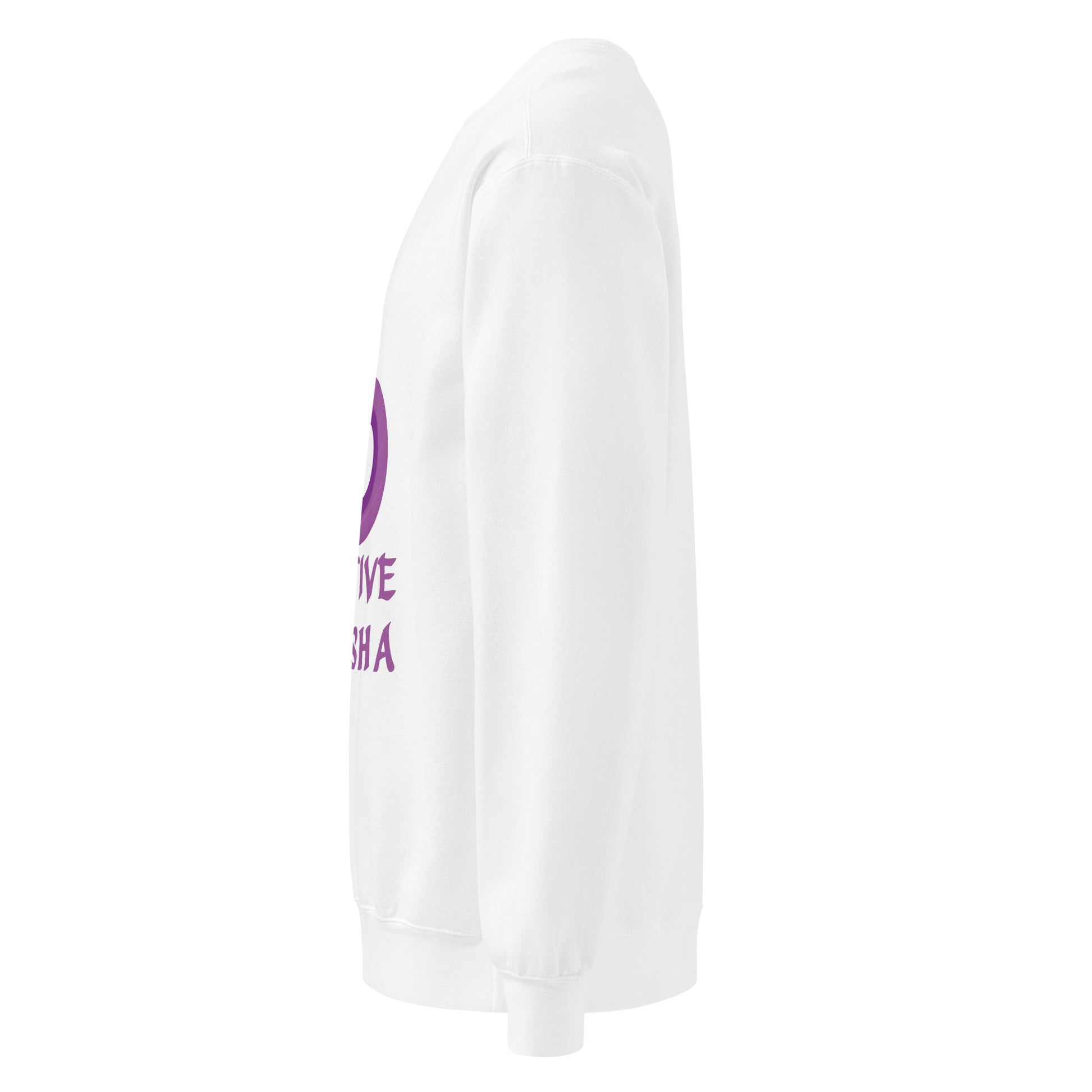 Unisex garment dyed white sweatshirt for fall  - Creative Ayeesha